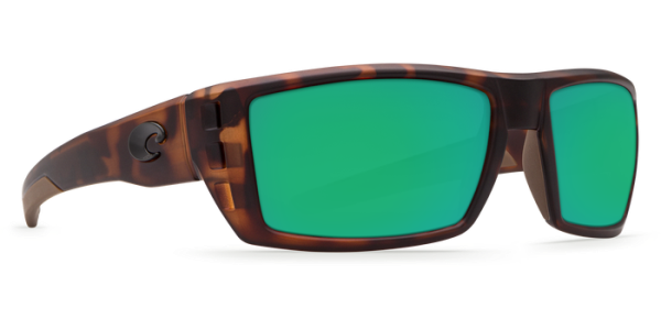 Costa Del Mar Rafael Polarized Sunglasses Matte Retro Tortoise Green Mirror Poly